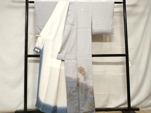 平和屋着物□中国三大刺繍 スワトウ刺繍 訪問着 雪輪重ね枝花文 暈し