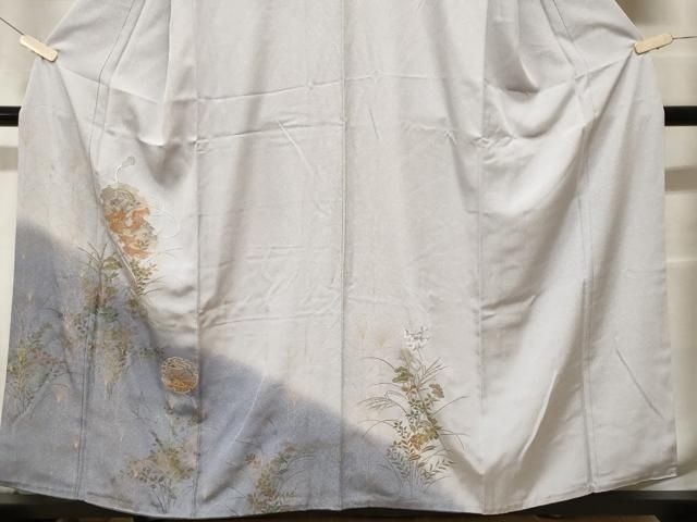 平和屋着物□中国三大刺繍 スワトウ刺繍 訪問着 雪輪重ね枝花文 暈し