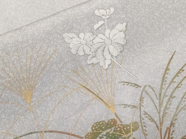 平和屋着物■中国三大刺繍　スワトウ刺繍　訪問着　雪輪重ね枝花文　暈し染め　金彩　やまと誂製　正絹　逸品　CABF4336ev 平和屋本店○極上 中国三大刺繍 スワトウ刺繍 汕頭刺繍 訪問着 鴛鴦花