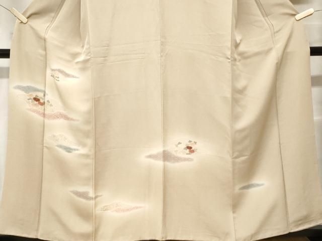 平和屋着物■訪問着　刺繍　吉祥草花文　暈し染め　金彩　正絹　逸品　CABF4337ev 平和屋着物□訪問着 刺繍 吉祥草花文 暈し染め 金彩 正絹 逸品