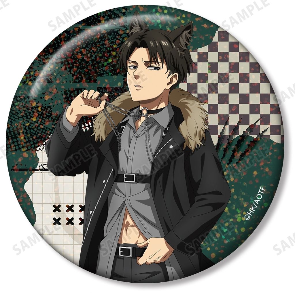 新品】バッジ・ビンズ [新品] リヴァイ 描き下ろし 狼男ver. 75mm