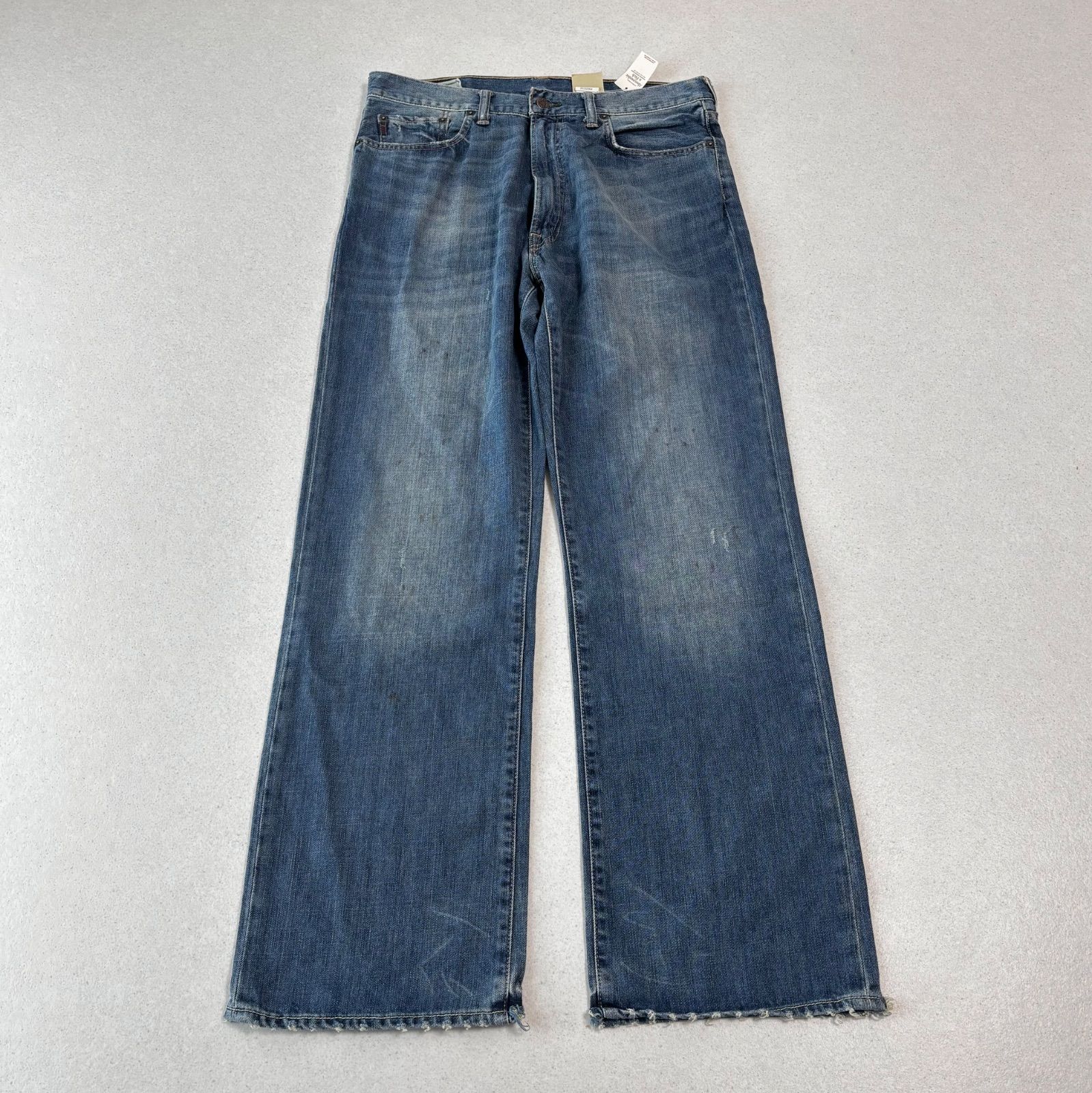 タグ付き 未使用品 Abercrombie & Fitch ストレートデニム ダメージ 