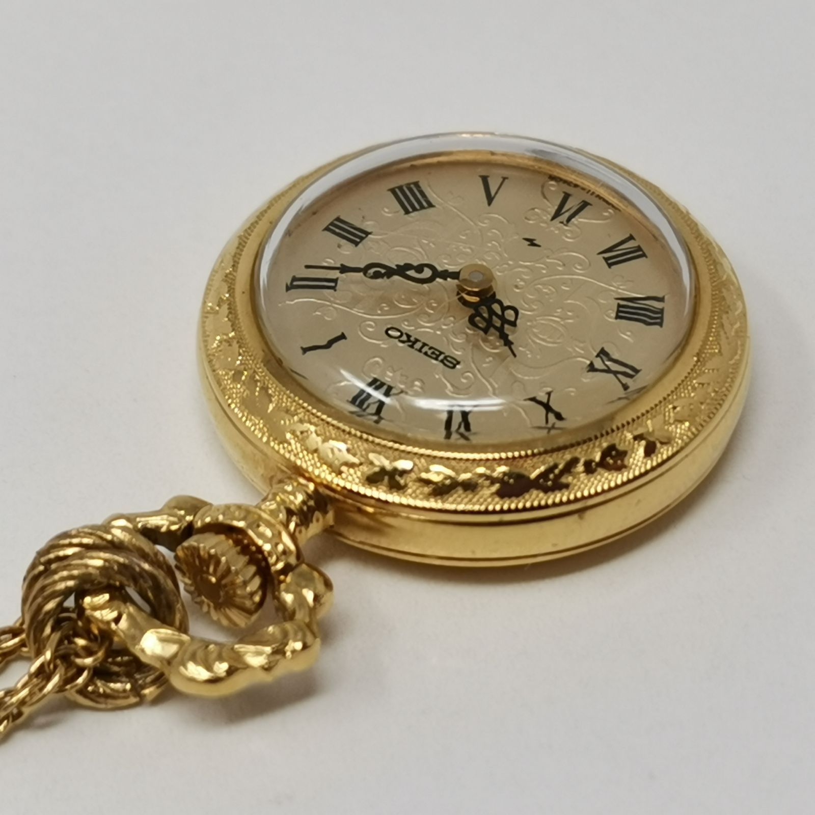 SEIKO 懐中時計 稼働品 手巻き クォーツ 裏蓋刻印あり アンティーク風 SEIKO アンティーク 機械式懐中時計 手巻き ペンダントウォッチ 11
