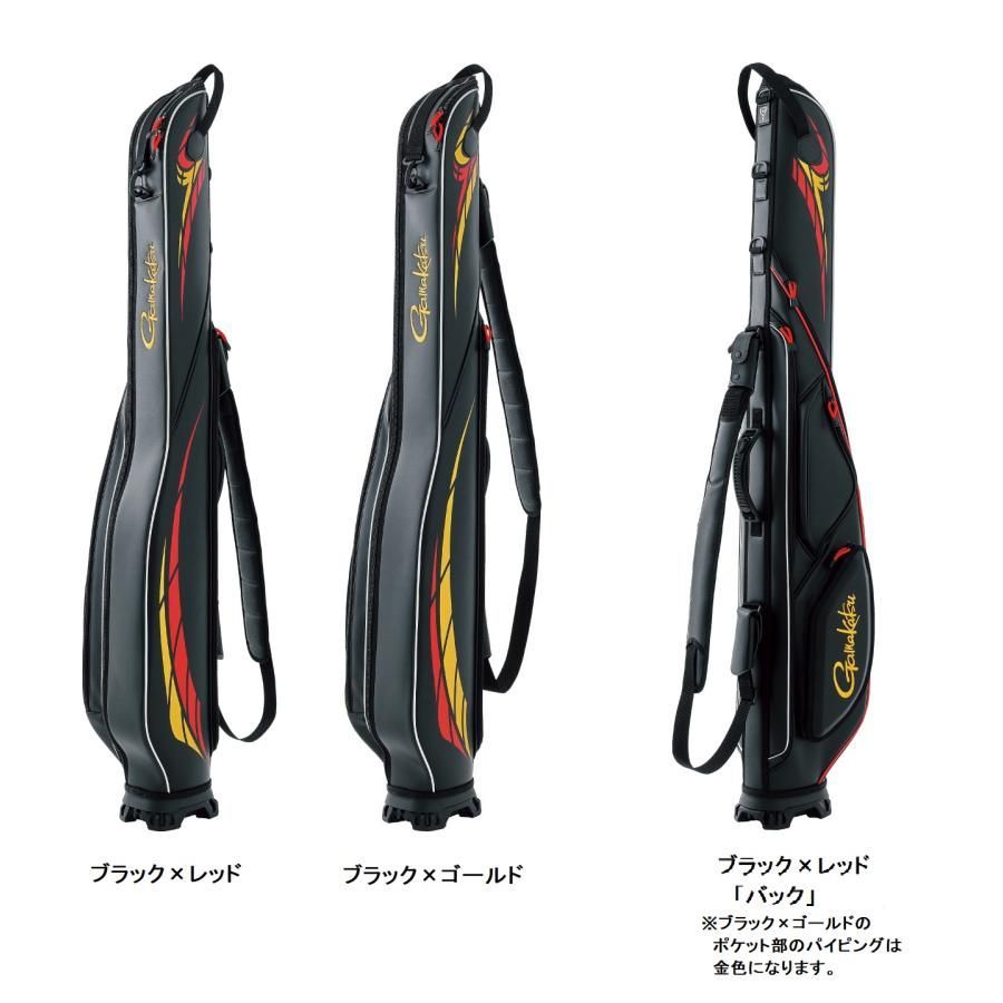 がまかつ　がま磯 ロッドケース GC297　ブラック×ゴールド