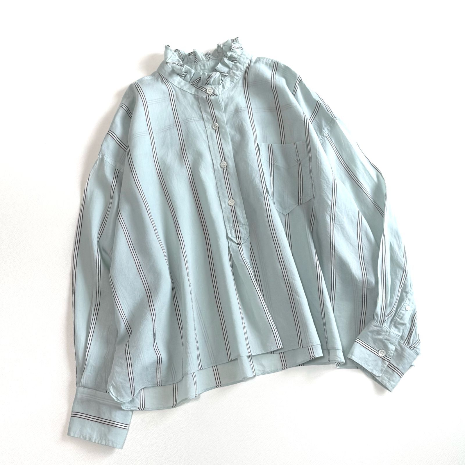 ISABEL MARANT ETOILE フリルブラウス ストライプ ハイネック 34 