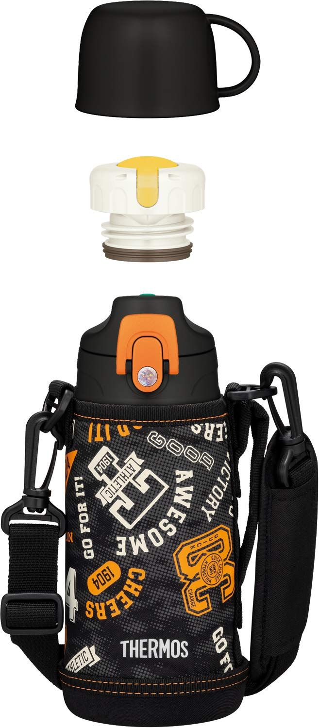 サーモス 水筒 真空断熱2ウェイボトル 0.6L/0.63L ブラックオレンジ FJJ-600WF BKOR [ブラックオレンジ] [600 ml]