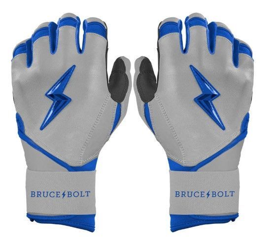 ブルースボルト　野球　ソフトボール　バッティンググローブ　ロングカフ　ロイヤルブルー　Grey Series Long Cuff Batting Gloves - Royal Blue