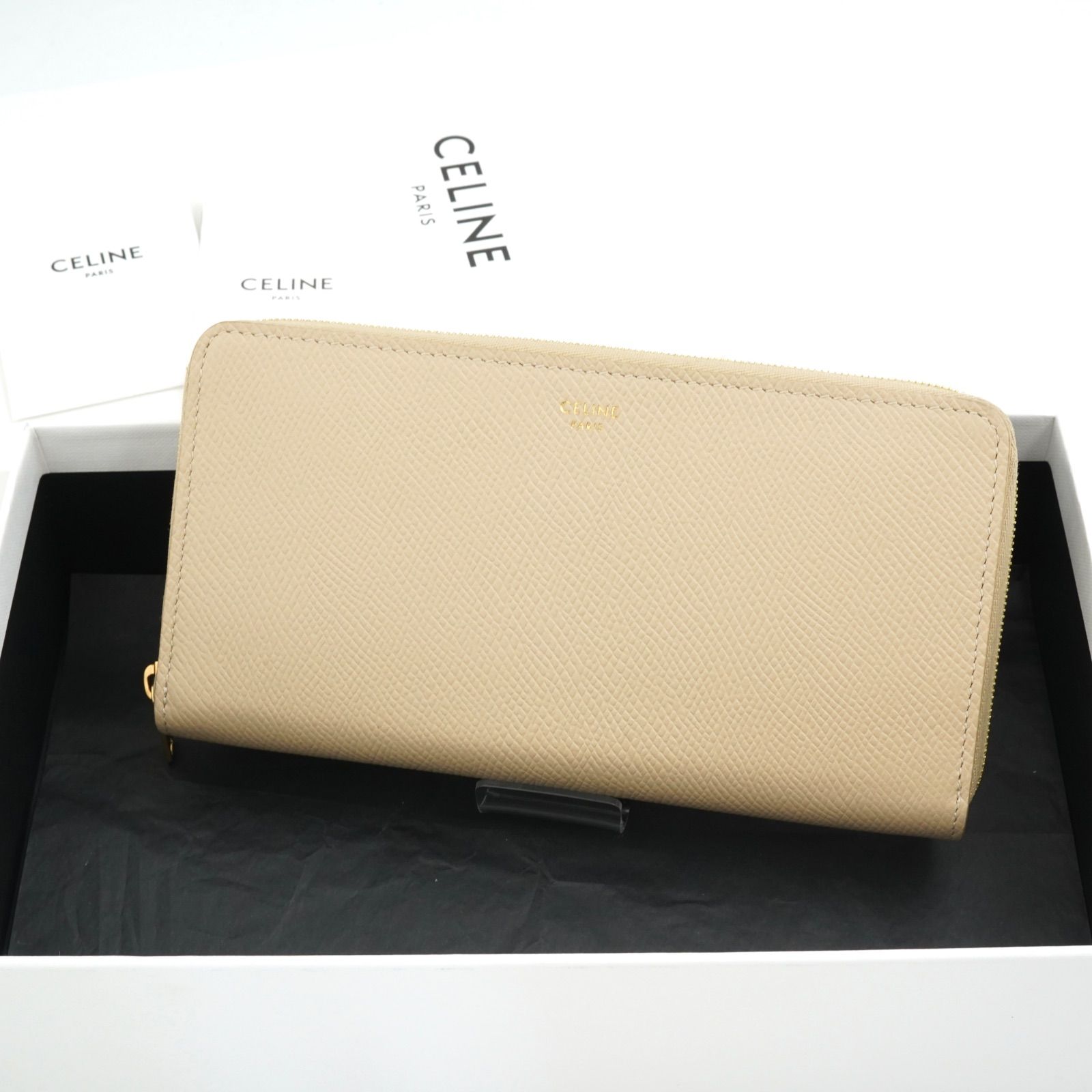 ✨Sランク・箱.ショップカード付き✨ CELINE 長財布 ラージ ジップド 