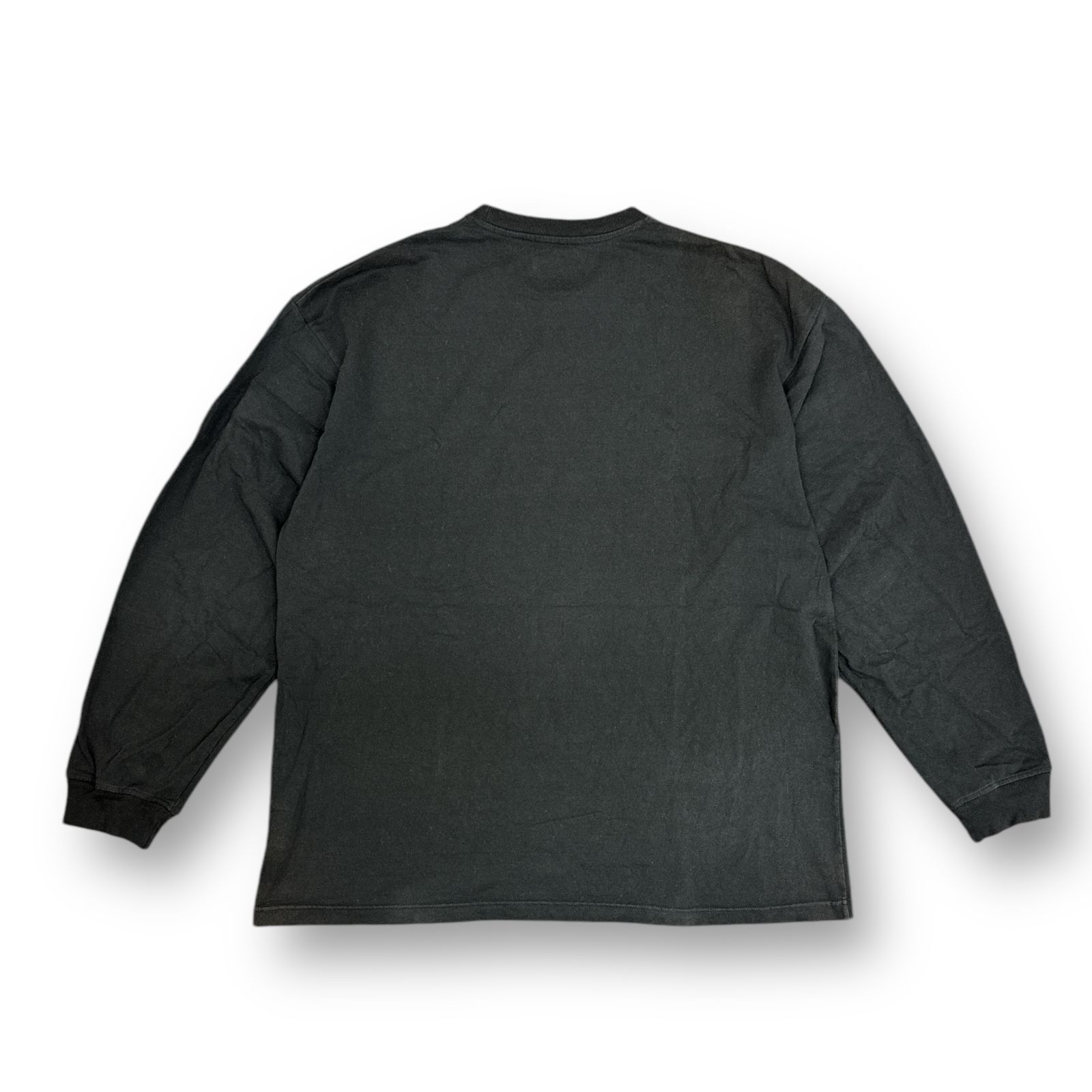 WTAPS ブラック 長袖カットソー 03 WTAPS OBJ 03 / LS / COTTON ロゴ刺繍 ロングスリーブ Tシャツ