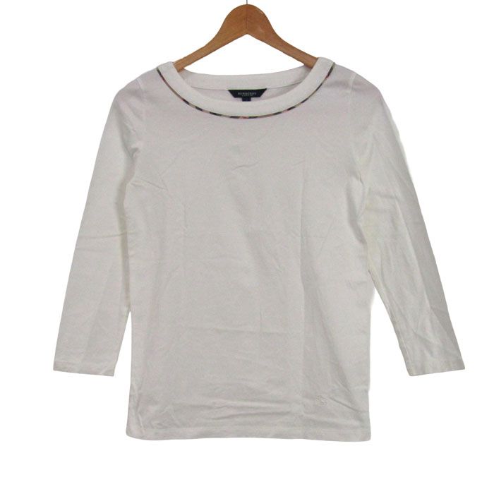 バーバリー 長袖Tシャツ 7分袖 ノバチェック コットン ブランド 