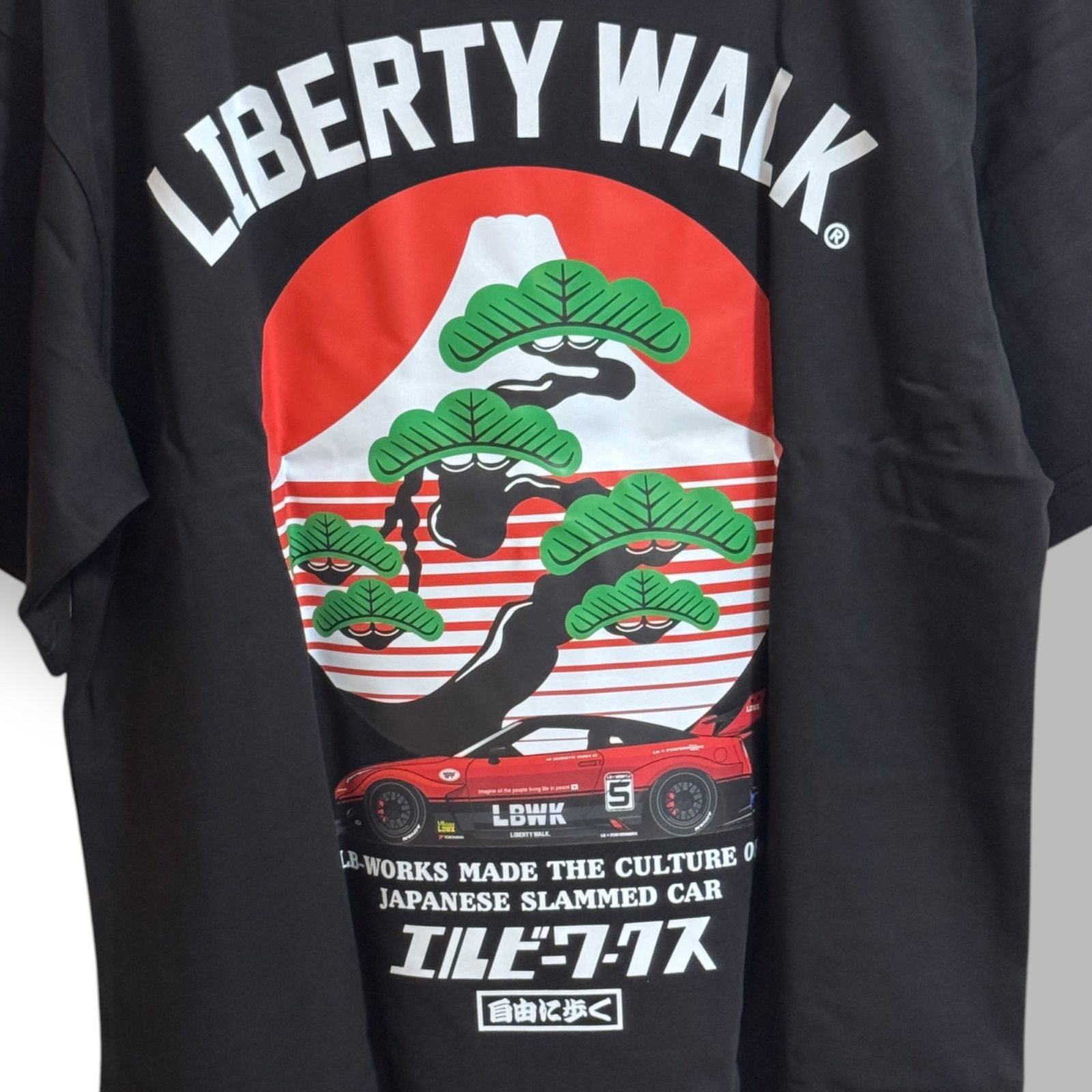新品未使用 Liberty Walk リバティーウォーク Bonsai Hinomaru GTR Tee
