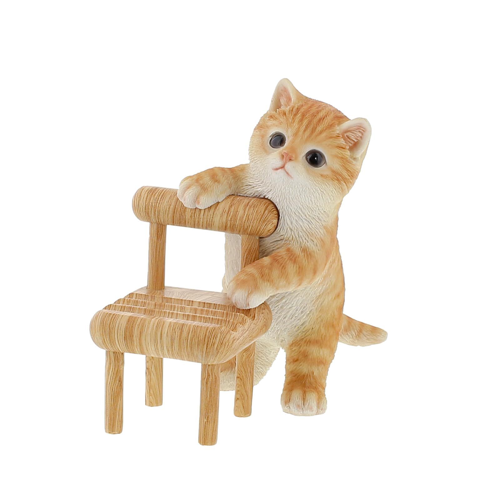 Benny's(ベニーズ) スマホスタンド 猫の置物 ポリレジン製 インテリア ホルダー べニーズキャット 茶トラ QB-030Y
