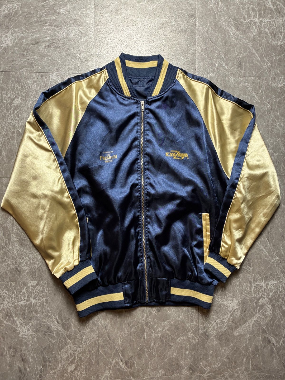 非売品】矢沢永吉 限定スタジャン FREE 青 プレミアムモルツ E.YAZAWA