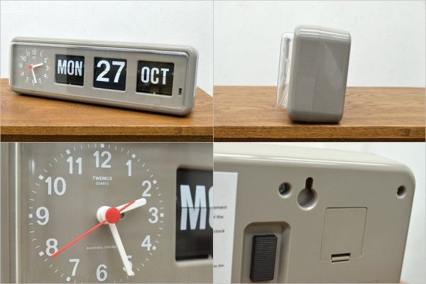 Twemco Calendar Clock #BQ-38 “Gray” グレー カレンダー クロック 