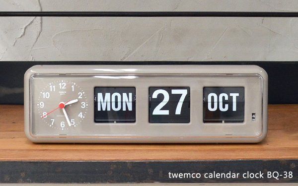 Twemco Calendar Clock #BQ-38 “Gray” グレー カレンダー クロック 