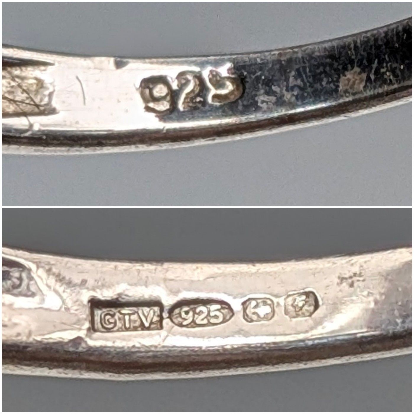 英国ヴィンテージ ブルーストーン ​「LOVE」​彫刻 純銀リング​（15号