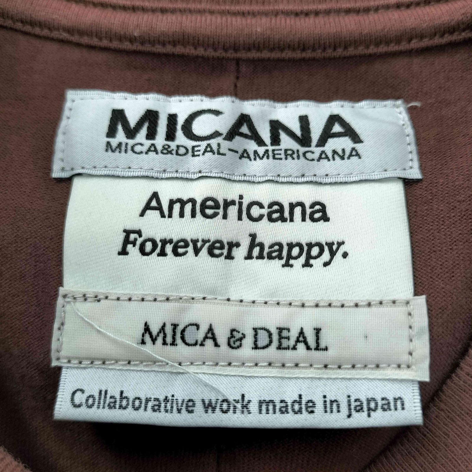 【ANERICANA】☓【MICA＆DEAL】カレッジロゴTシャツ　ブラック AMERICANA×MICA&DEAL】ロゴフリルT-shirt/012520911101 | MICA&DEAL