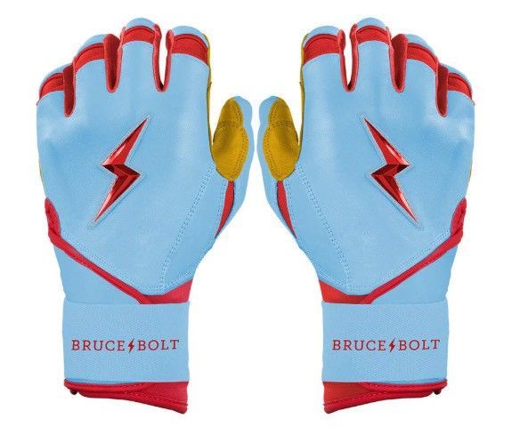 ブルースボルト　野球　ソフトボール　バッティンググローブ　ロングカフ　ベビーブルー　Harrison Bader Signature Series Long Cuff Batting Gloves - Baby Blue