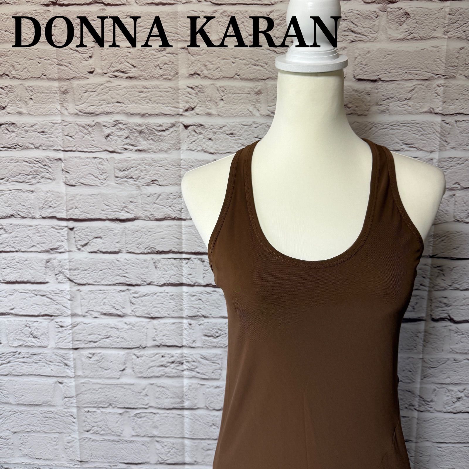 DONNA KARAN】ダナキャラン ノースリーブ ロングワンピース ドレス MA 