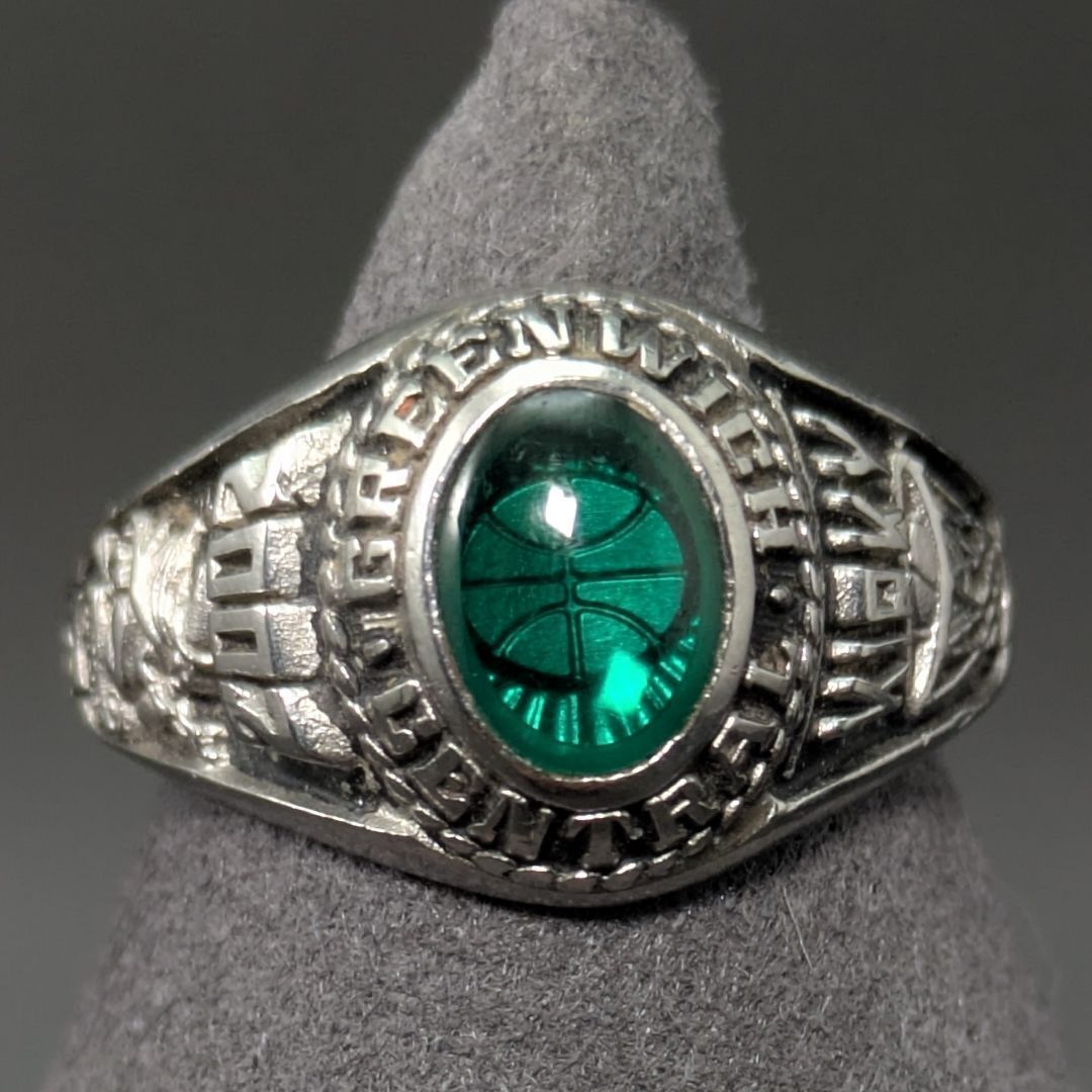 【最終価格】JOSTENS 13号 2002年 カレッジリング バスケ グリーン 最終価格】JOSTENS 13号 2002年 カレッジリング バスケ グリーン