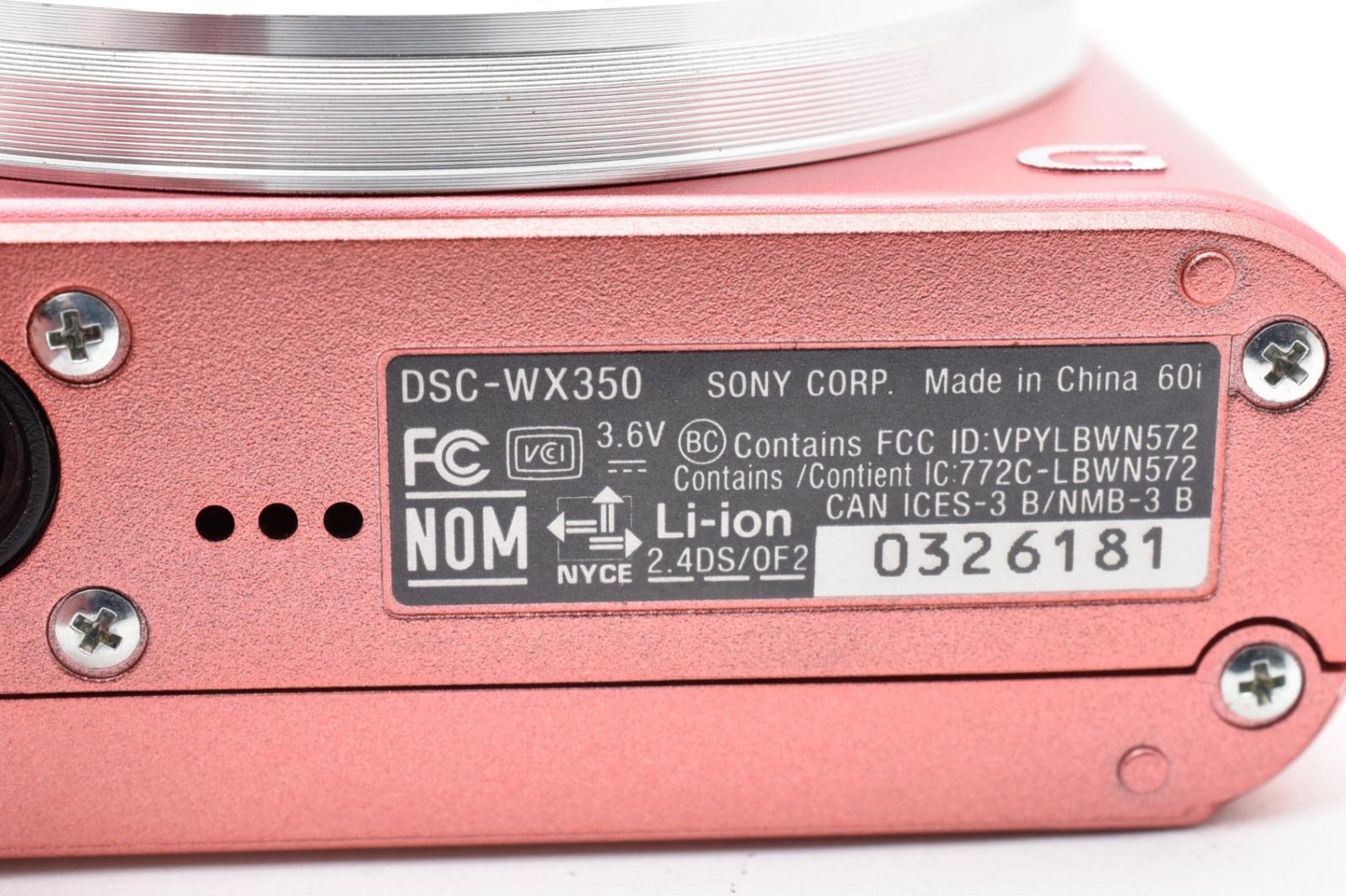 光学極上品】Sony ソニー DSC-WX350 ピンク Cyber-shot 
