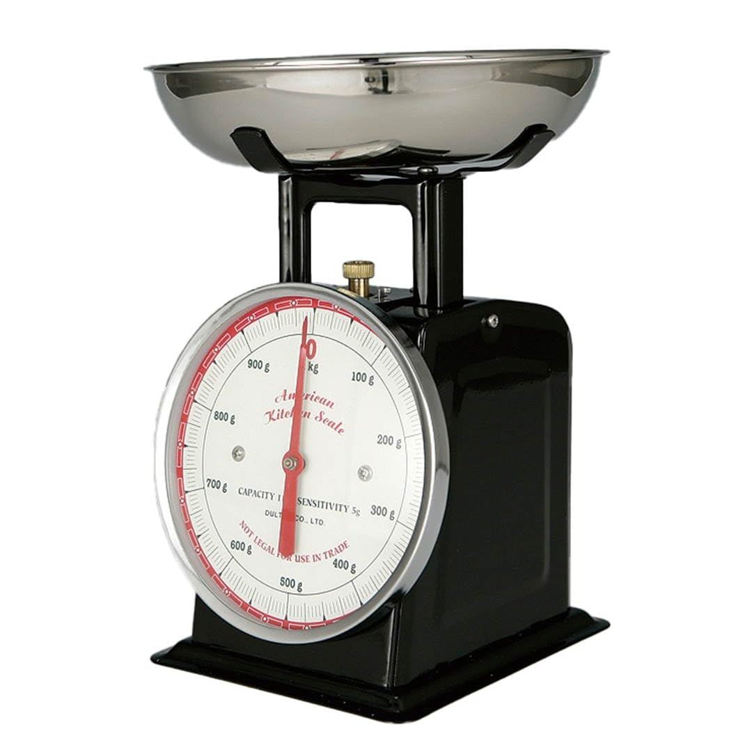 新着商品 ダルトン(Dulton) アメリカンキッチンスケール 1㎏ ブラック 100-061 本体:スチール 皿:ステンレス 中国 BSK8507