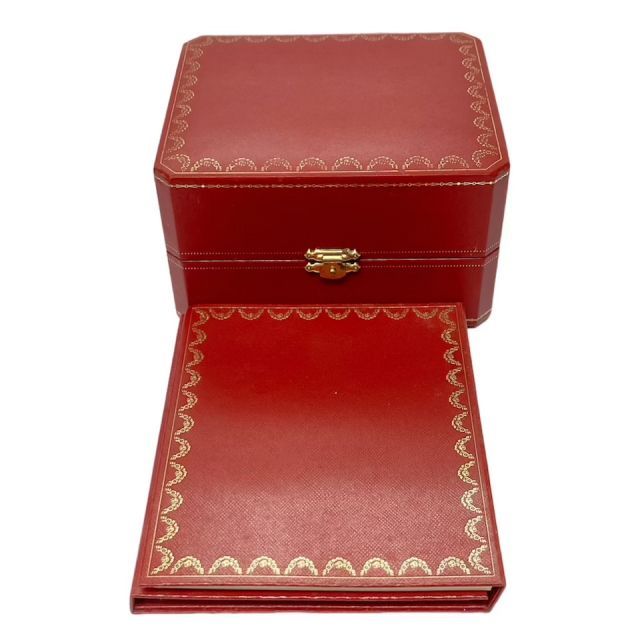 Cartier 腕時計 空箱 純正 赤 レザー ケース 【公式通販】