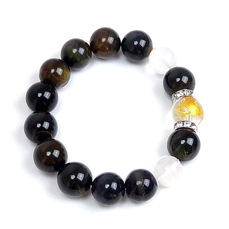 【新品】 Rattle Wood(ラトル ウッド) パワーストーン ブレスレット メンズ レディース 12mm 天然石 男女兼用 ゴム メンズ レディース ブレス タイガーアイ 水晶 馬 クリスタル 父の日 母の日 ギフト プレゼント 1
