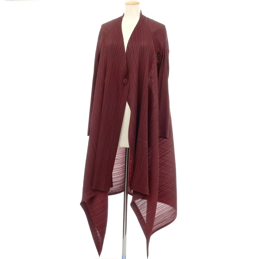 PLEATS PLEASE　カーディガン　ボルドー 中古】プリーツプリーズ PLEATS PLEASE 2026年春夏 ポリエステル系