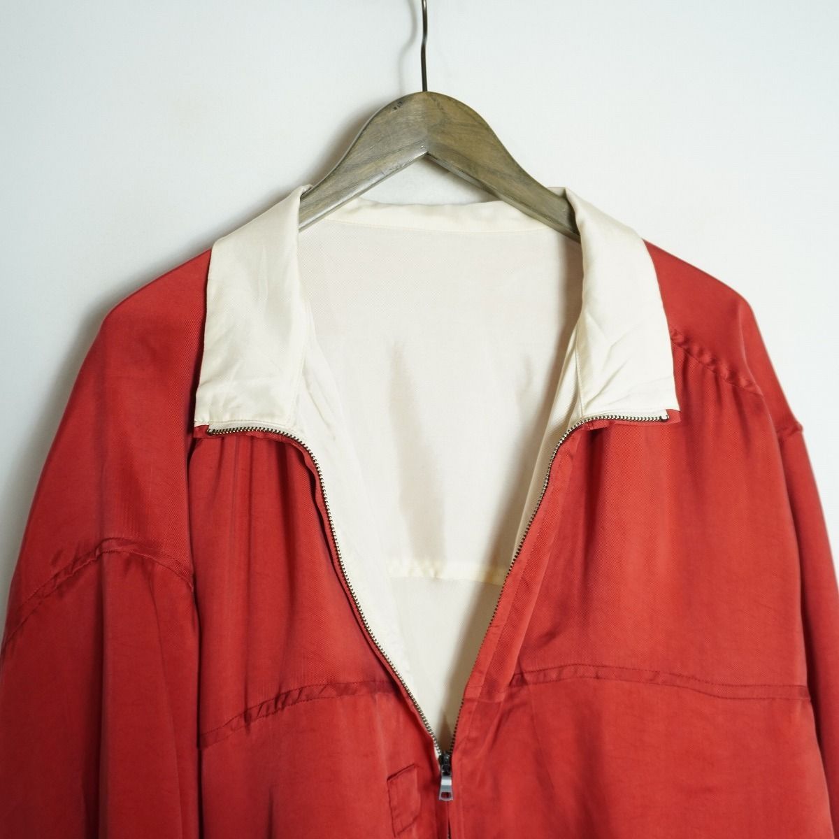 新品 26SS ANCELLM アンセルム CUPRO REVERSIBLE JACKET RED キュプラ 