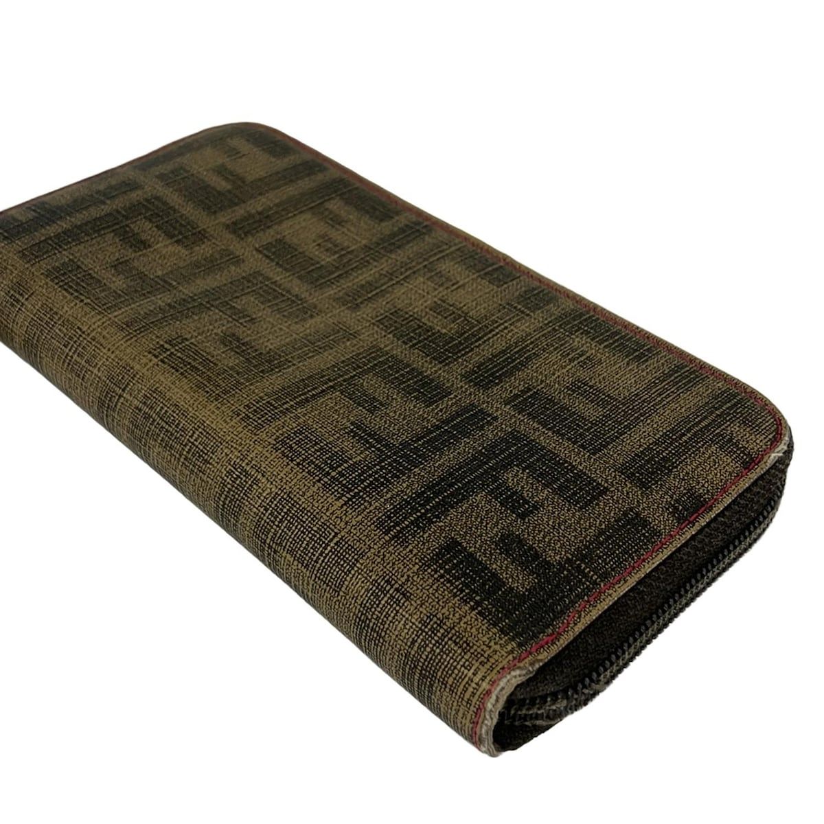 FENDI(フェンディ) 長財布 ズッカ柄 8M0024 ライトブラウン×ダークブラウン FENDI - FENDI(フェンディ) 長財布 ズッカ柄 8M0024 ライトブラウン