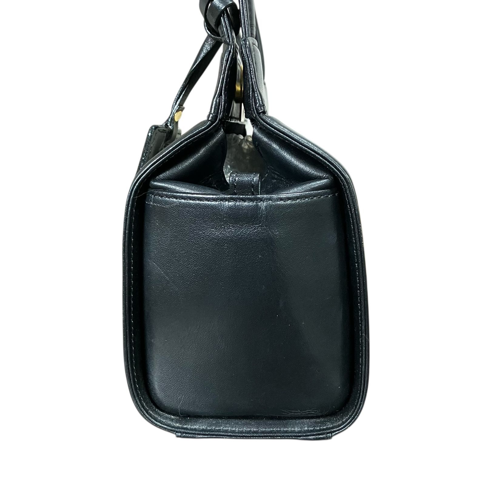 MY0509】PELLE BORSA ペレボルサ ハンドバッグ 手提げ 鞄 ブラック 