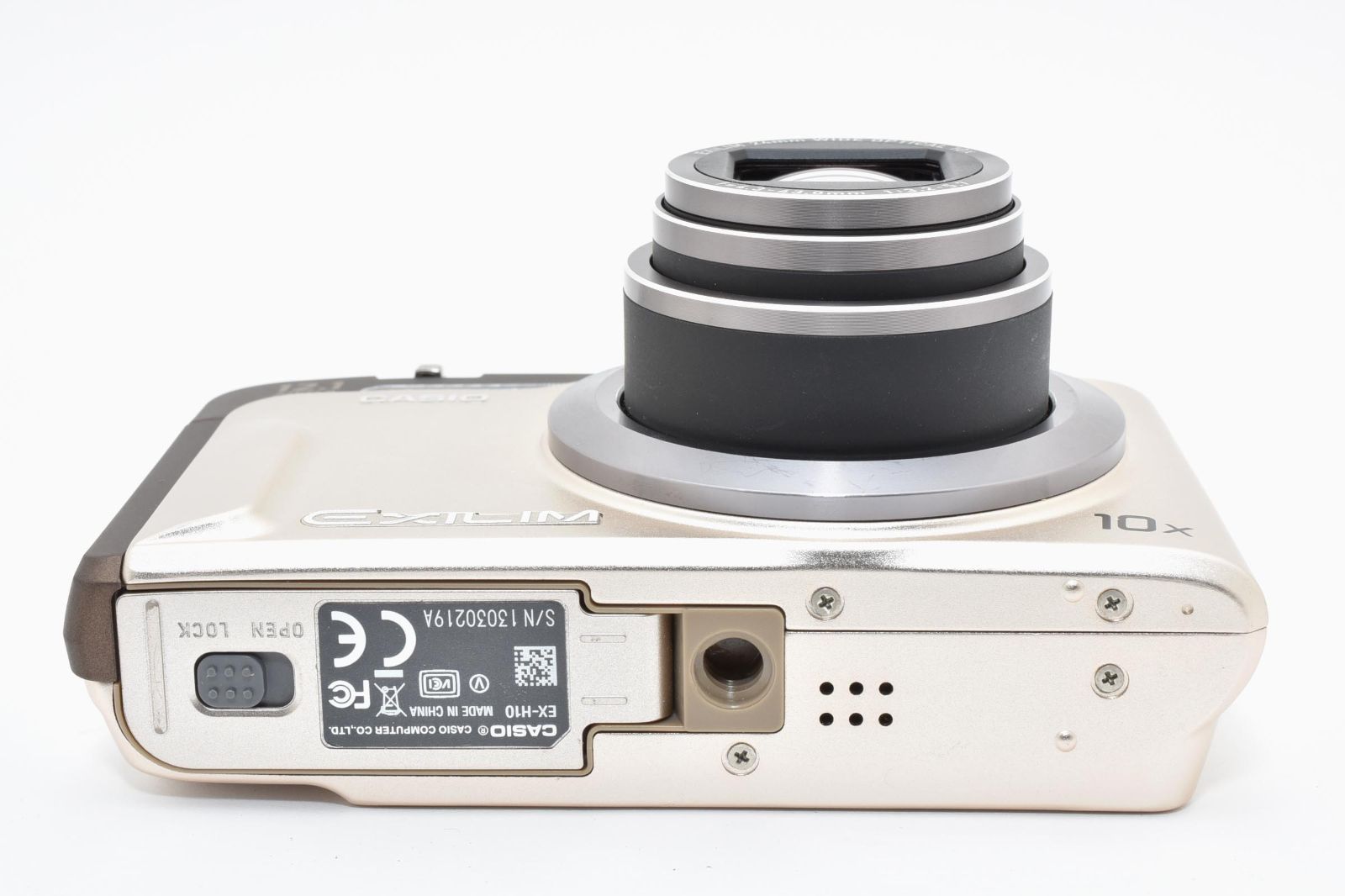 CASIO カシオ EXILIM EX-H10 ゴールド デジカメ 箱あり 完動品】CASIO EXILIM EX-H10 ゴールド 電池持ち1000枚撮影 広角24mm
