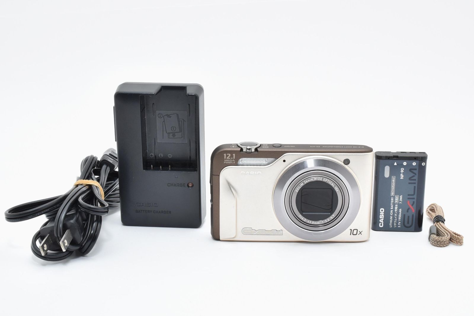 完動品】CASIO EXILIM EX-H10 ゴールド 電池持ち1000枚撮影 広角24mm