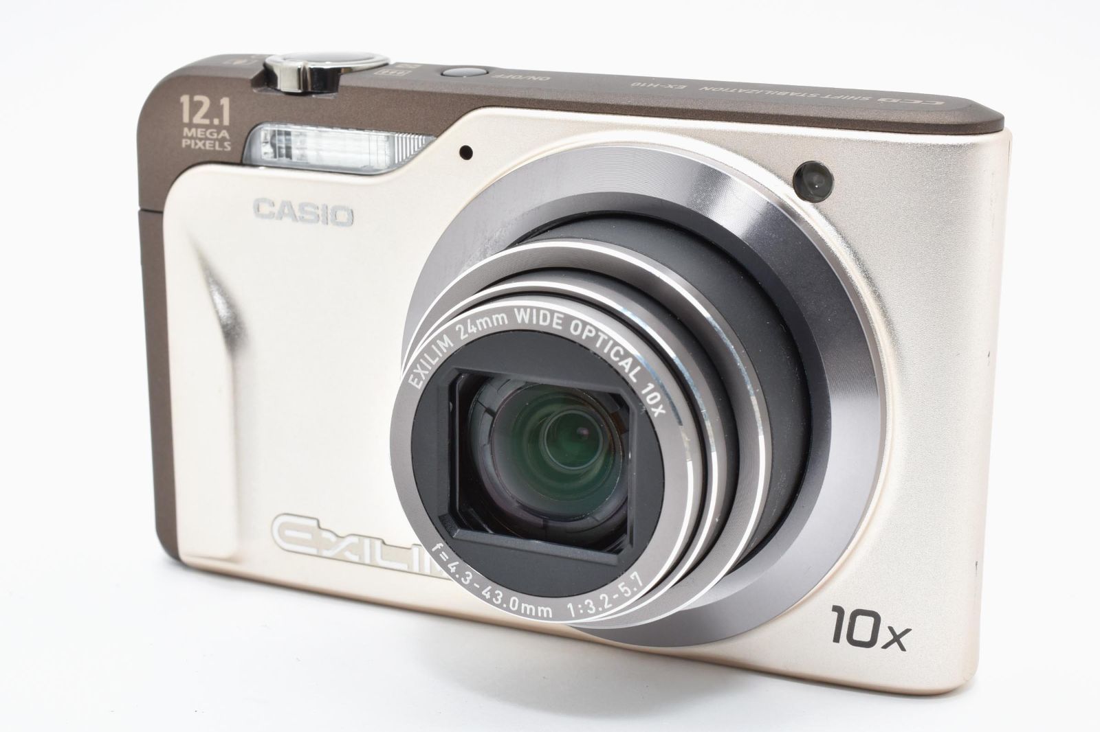 完動品】CASIO EXILIM EX-H10 ゴールド 電池持ち1000枚撮影 広角24mm