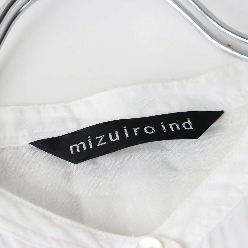 ミズイロインド mizuiro ind コットンガーゼ ワイドシャツワンピース