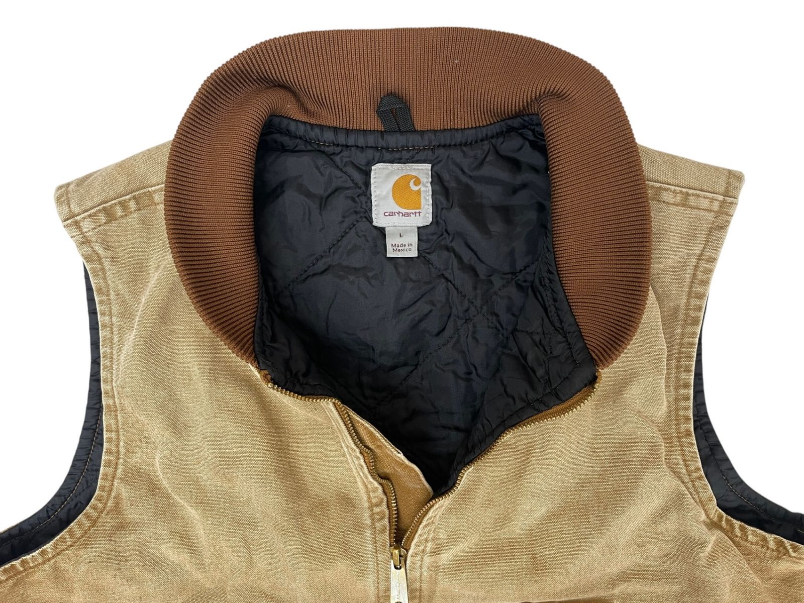 Carhartt (カーハート) ダックベスト 裏地キルティング 中綿 メキシコ
