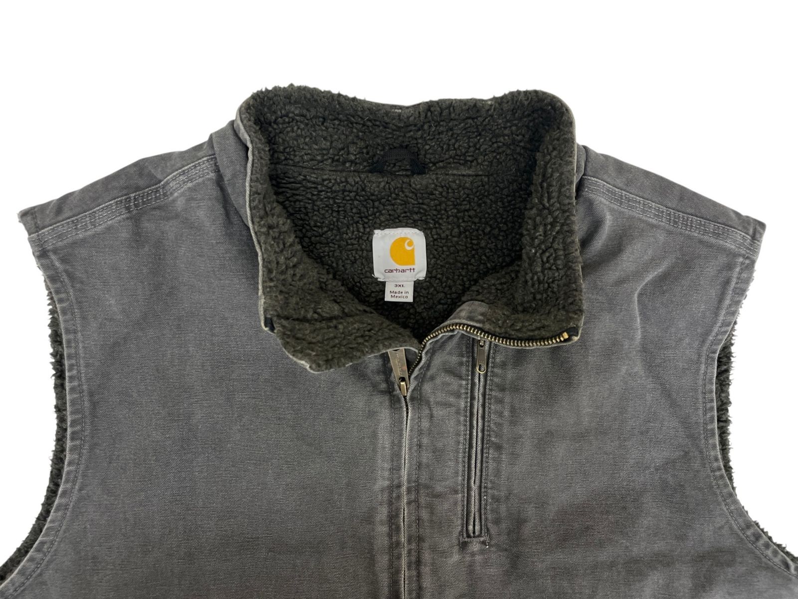 carhartt グレー ダックベスト カーハート メキシコ製 Mサイズ Carhartt（カーハート） ワークベスト CARHARTT LOOSE FIT WASHED DUCK
