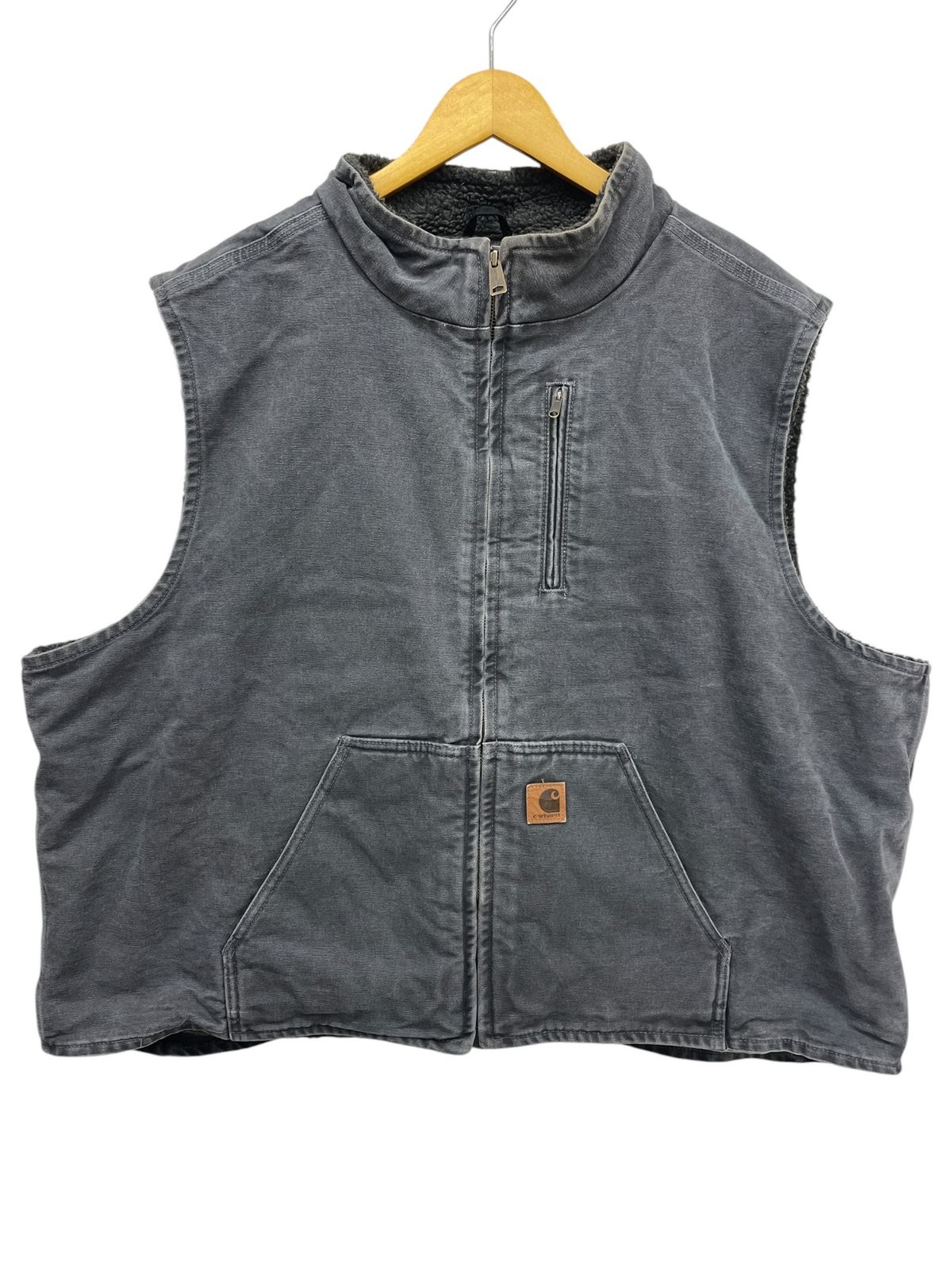 Carhartt (カーハート) ダックベスト 裏地ボア メキシコ製 古着 V33 