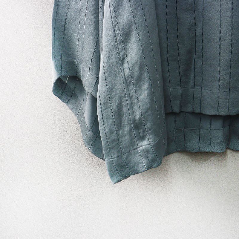 ネペンテス ニードルス NEEDLES × ビームスボーイ BEAMS BOY OT1534 sailor shirt サテンシャツ 2 グリーン┃蝶【2400014910056】 NEPENTHES - ネペンテス ニードルス NEEDLES × ビームスボーイ BEAMS