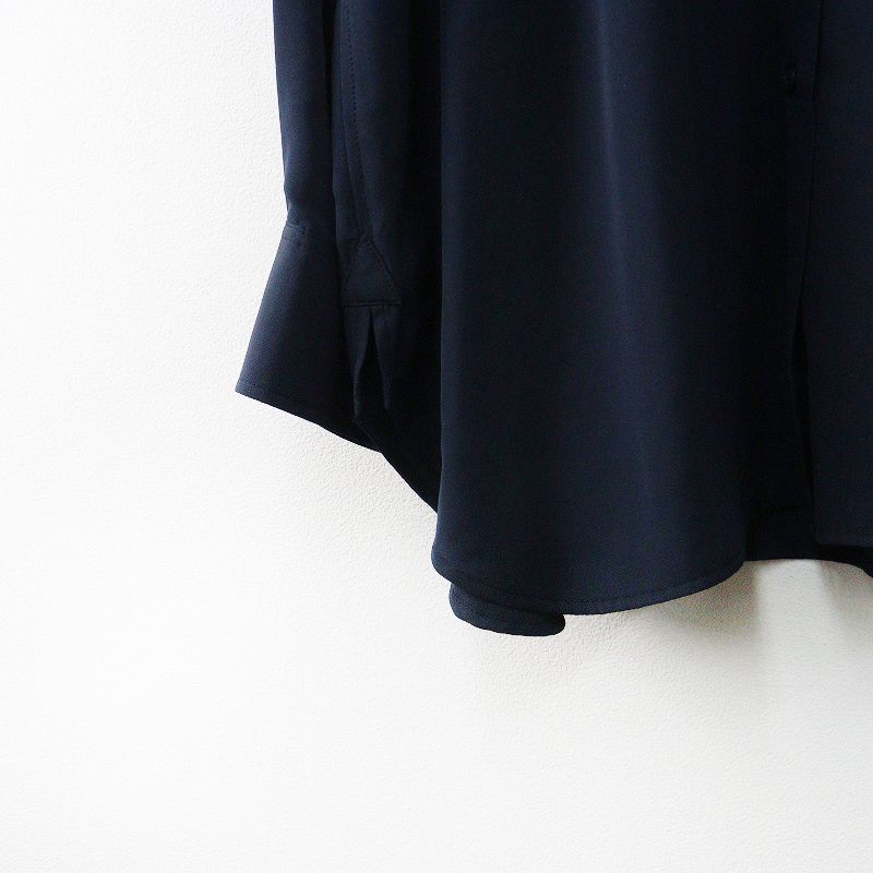 マチャット MACHATT シルキーオーバーシャツ ｜ネイビー トップス