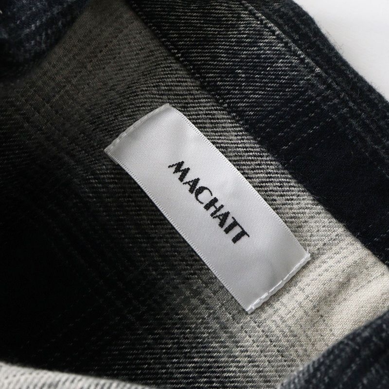 2025 マチャット MACHATT オンブレチェックシャツ F｜ブラック トップス ブラウス カットソー 長袖 【2400014911244】 2025 マチャット MACHATT オンブレチェックシャツ F｜ブラック