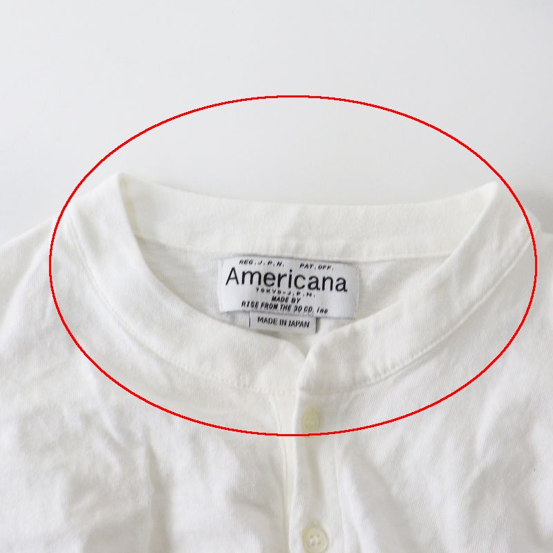 ドゥーズィエムクラス　Americana ヘンリーネック❤︎新品 DEUXIEME CLASSE - AMERICANA 別注 ヘンリーネックロングスリーブT