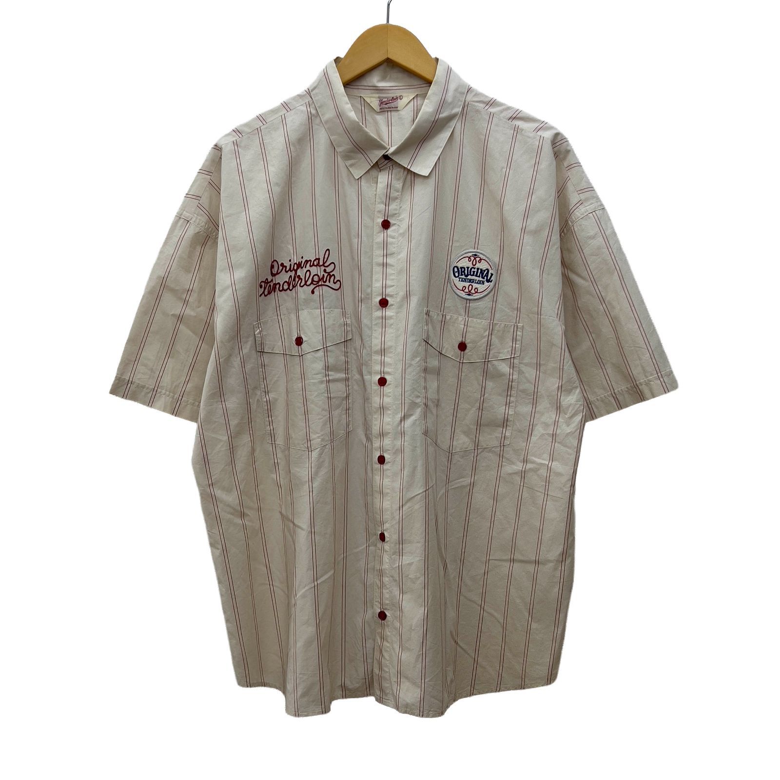 TENDERLOIN テンダーロイン T-STRIPE WORK SHT S/S サイズL 半袖 