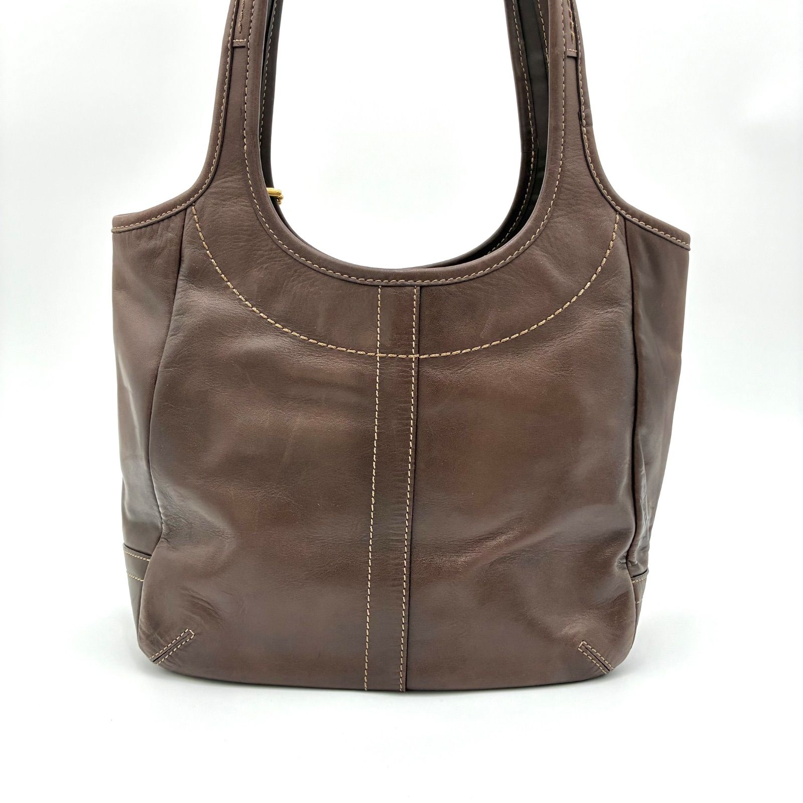 COACH コーチ ゴールド金具 レザー ショルダーバッグ トートバッグ 