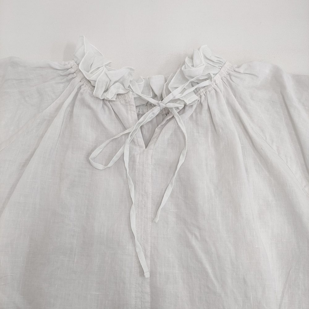 nest Robe リネンラミーフリル2wayブラウス 01251-1055 ブラウス シャツ 25SS オフホワイト レディース ネストローブ【中古】6-0401M♪ nest Robe リネンラミーフリル2wayブラウス 01251-1055 ブラウス