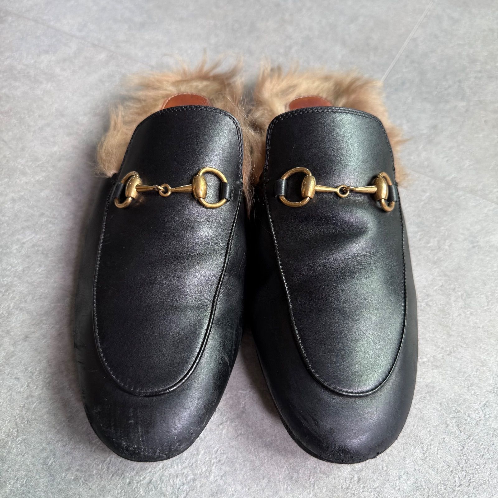 GUCCI グッチ プリンスタウン ホースビットローファー サンダル ファー 