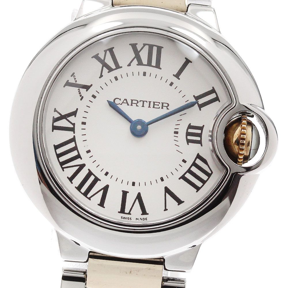 カルティエ CARTIER W69007Z3 バロンブルー SM コンビ クォーツ レディース 良品 _906830 カルティエ CARTIER W69007Z3 バロンブルー SM コンビ クォーツ