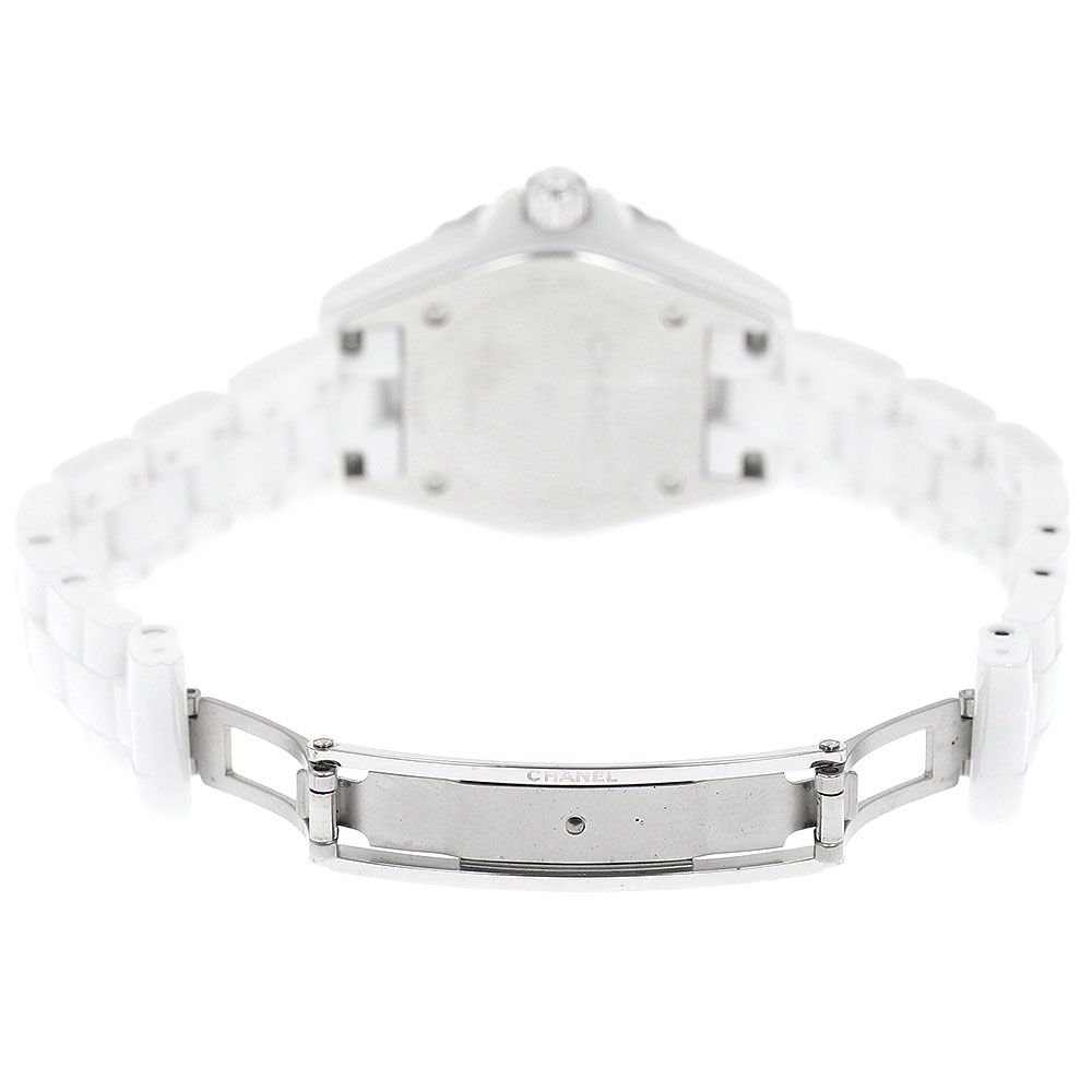 シャネル CHANEL H2570 J12 ホワイトセラミック 8Pダイヤ クォーツ レディース 良品 _952301 CHANEL - シャネル CHANEL H2570 J12 ホワイトセラミック 8Pダイヤ