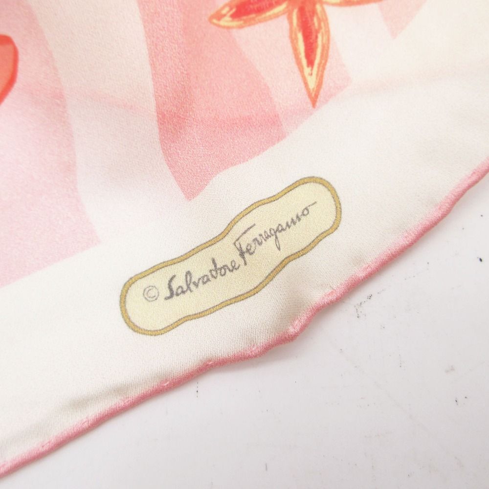【T】美品✨売り尽くし✨Salvatore Ferragamo　ストール　ピンク Salvatore Ferragamo（サルバトーレフェラガモ）ストール ピンク